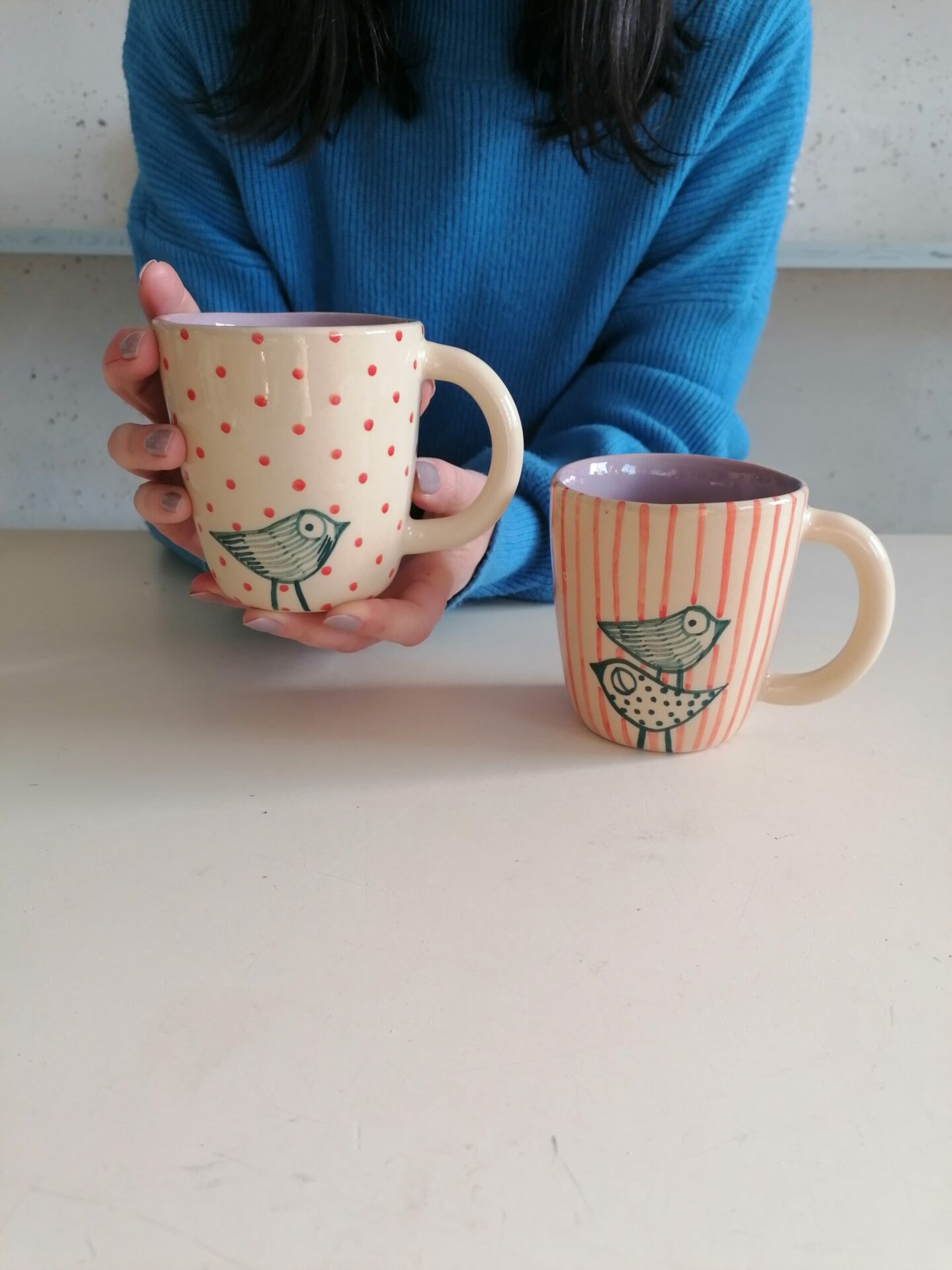 TAZZA DA TÈ LILLA h10cm set 2 pezzi - immagine 3