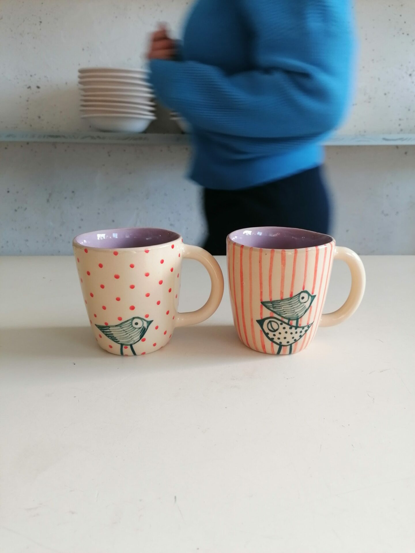 TAZZA DA TÈ LILLA h10cm set 2 pezzi - immagine 5