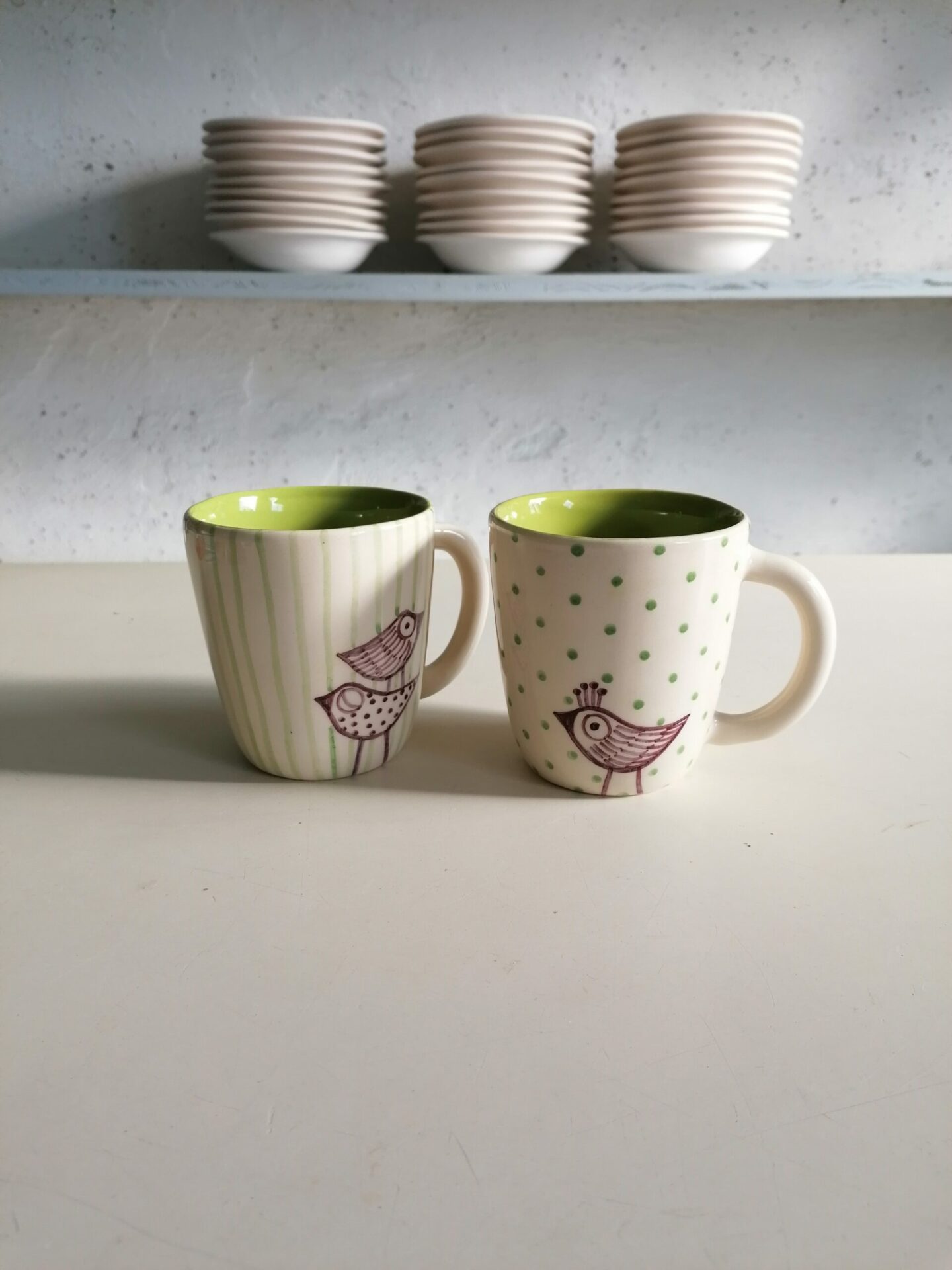 TAZZA DA TÈ VERDE h10cm set 2 pezzi - immagine 2