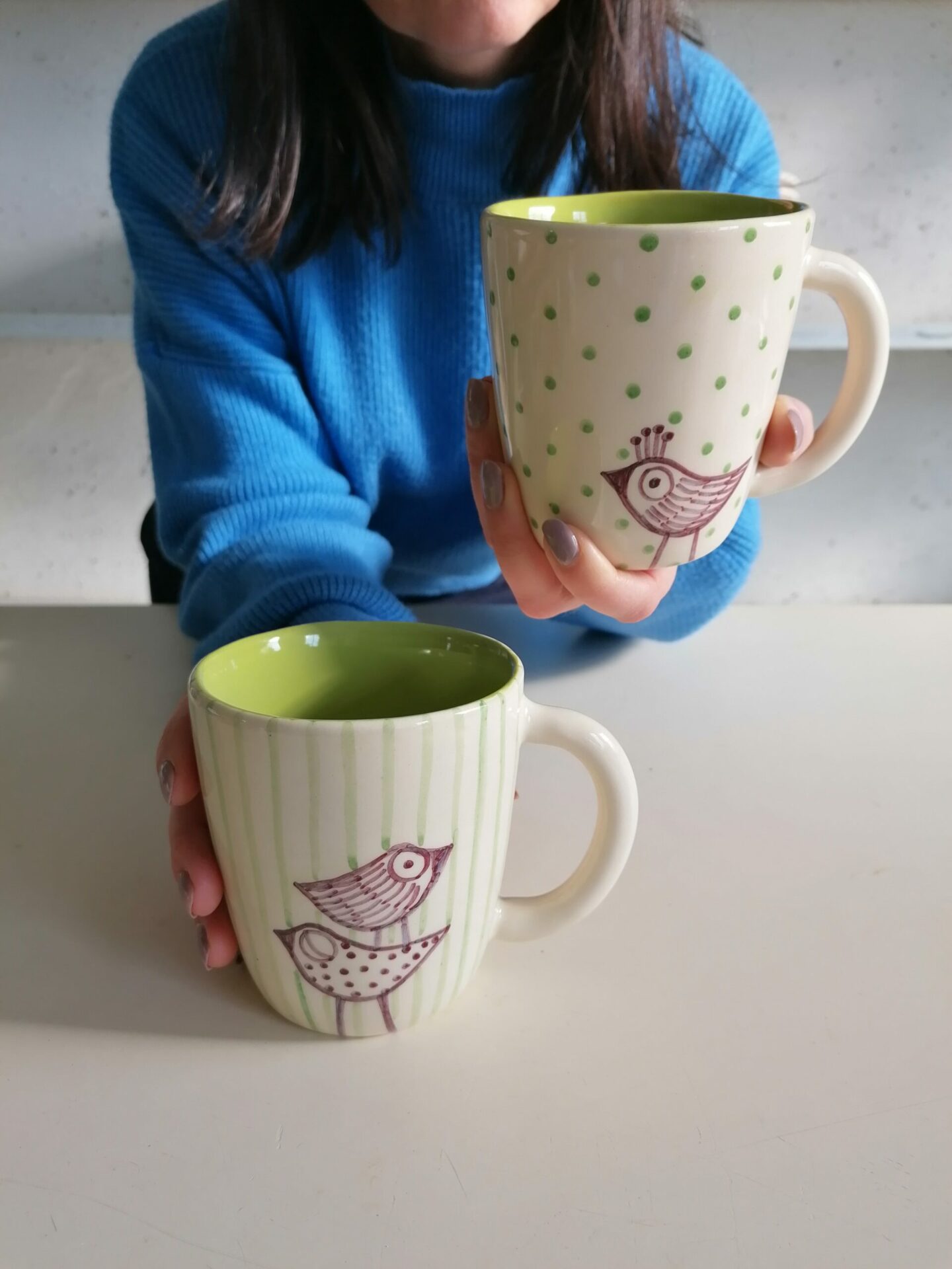 TAZZA DA TÈ VERDE h10cm set 2 pezzi