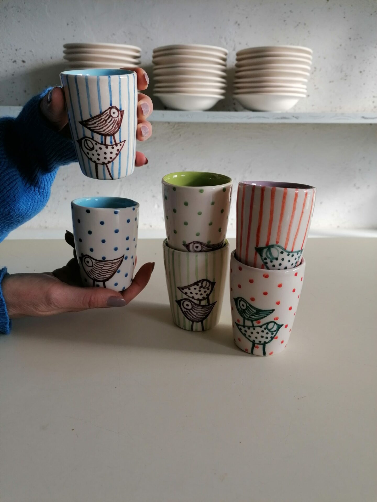 BICCHIERINO DA LIQUORE O CAFFÈ h8cm set 6 pezzi - immagine 5