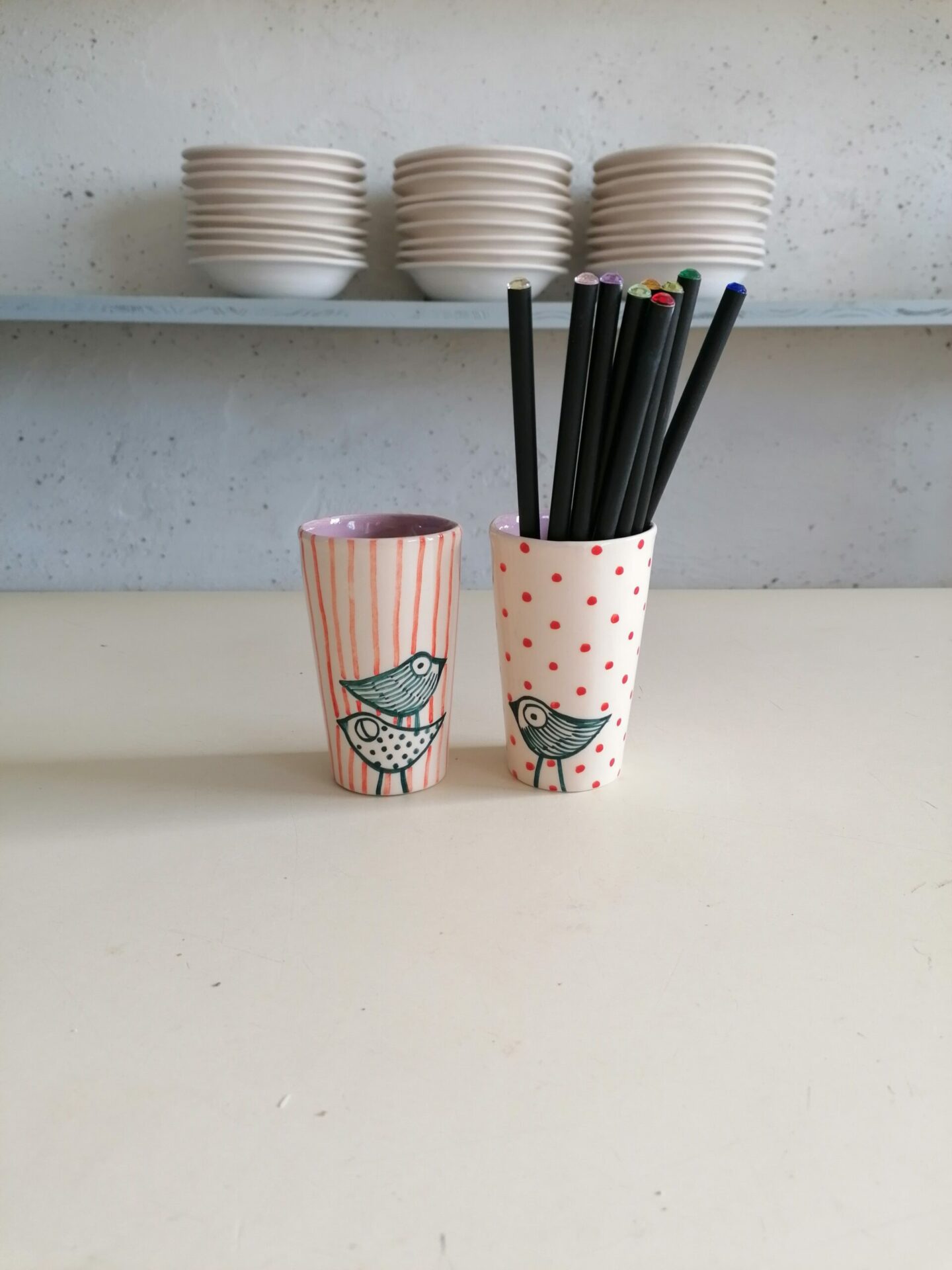 BICCHIERINO LILLA DA LIQUORE O CAFFÈ h10cm set 2 pezzi - immagine 5