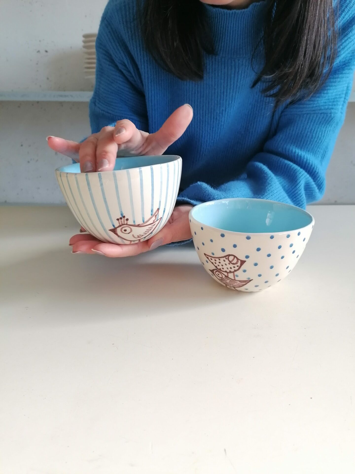 COPPETTA CEREALI CELESTE h7cm set 2 pezzi