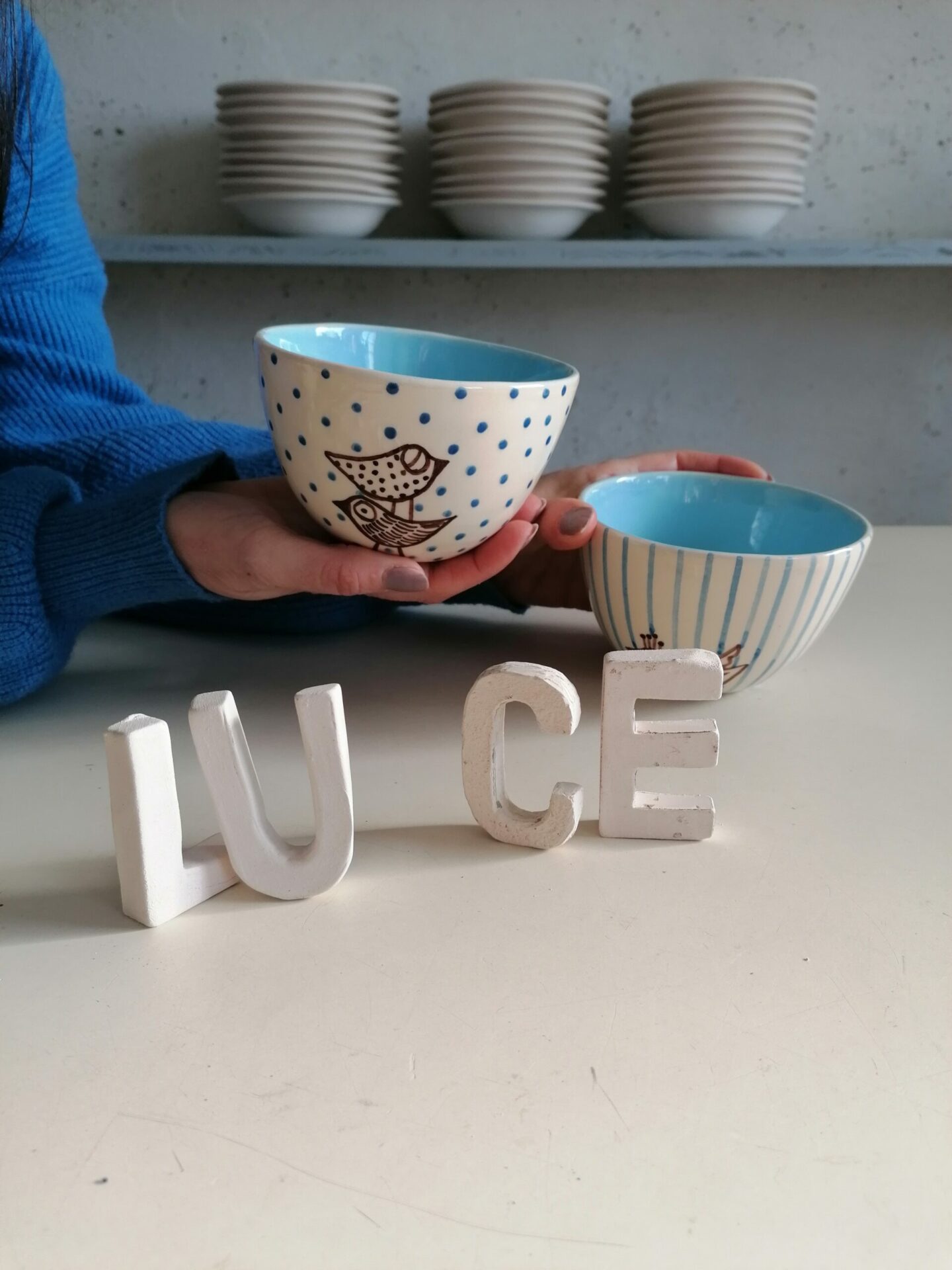 COPPETTA CEREALI CELESTE h7cm set 2 pezzi - immagine 4