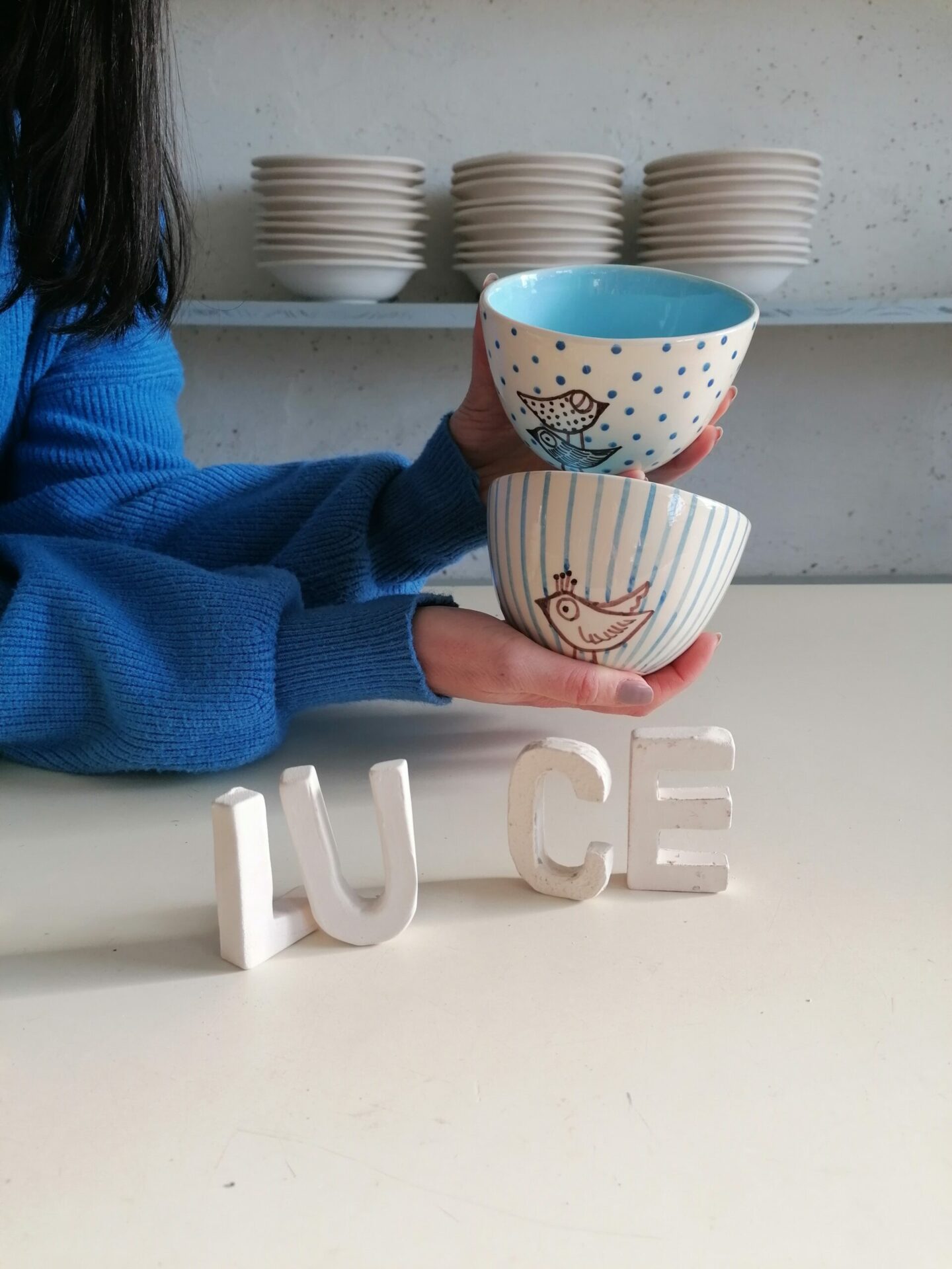 COPPETTA CEREALI CELESTE h7cm set 2 pezzi - immagine 5