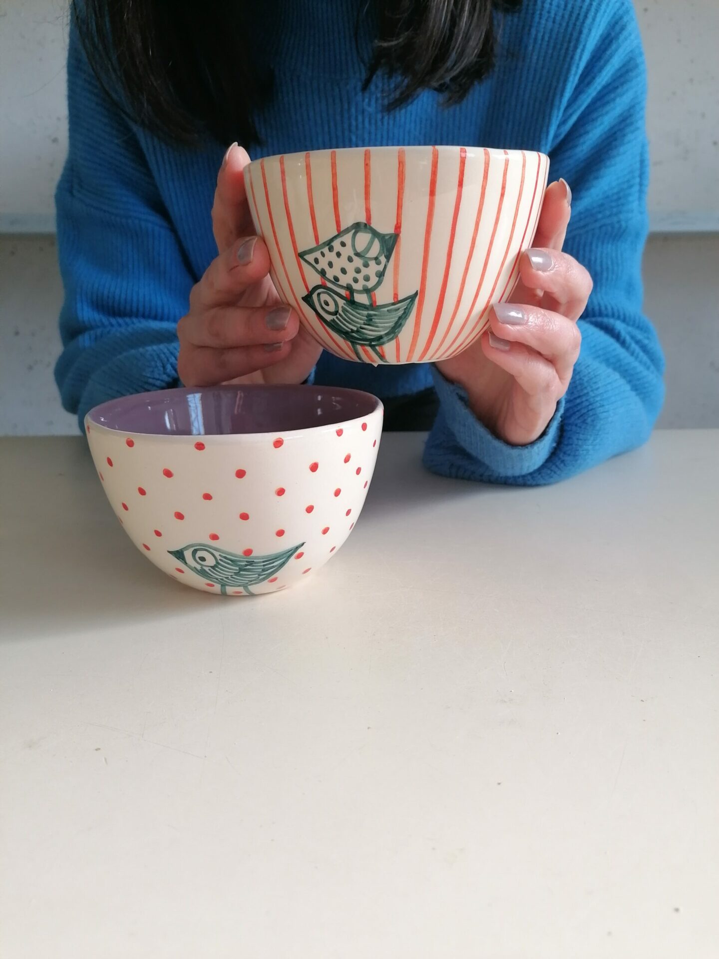 COPPETTA CEREALI LILLA h7cm set 2 pezzi