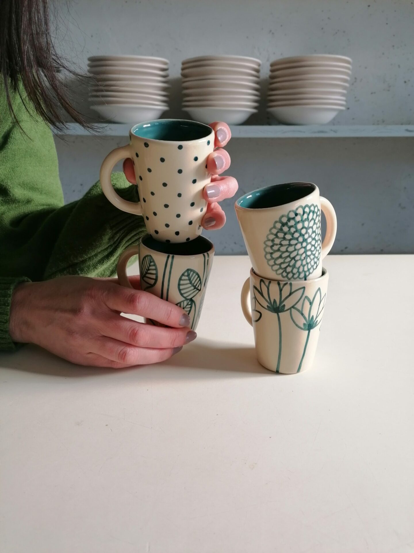 TAZZINE CAFFE OTTANIO h8cm set 4 pezzi